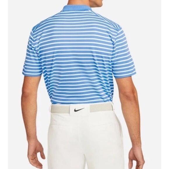 $60 Nike Golf Men's  DH0835-412  Blue White Striped Dri -fit Polo Shirt XL - Picture 3 of 10